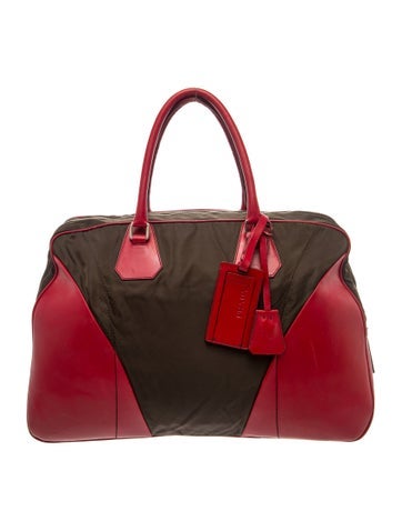 Enameled Metal Triangle Weekender Bag