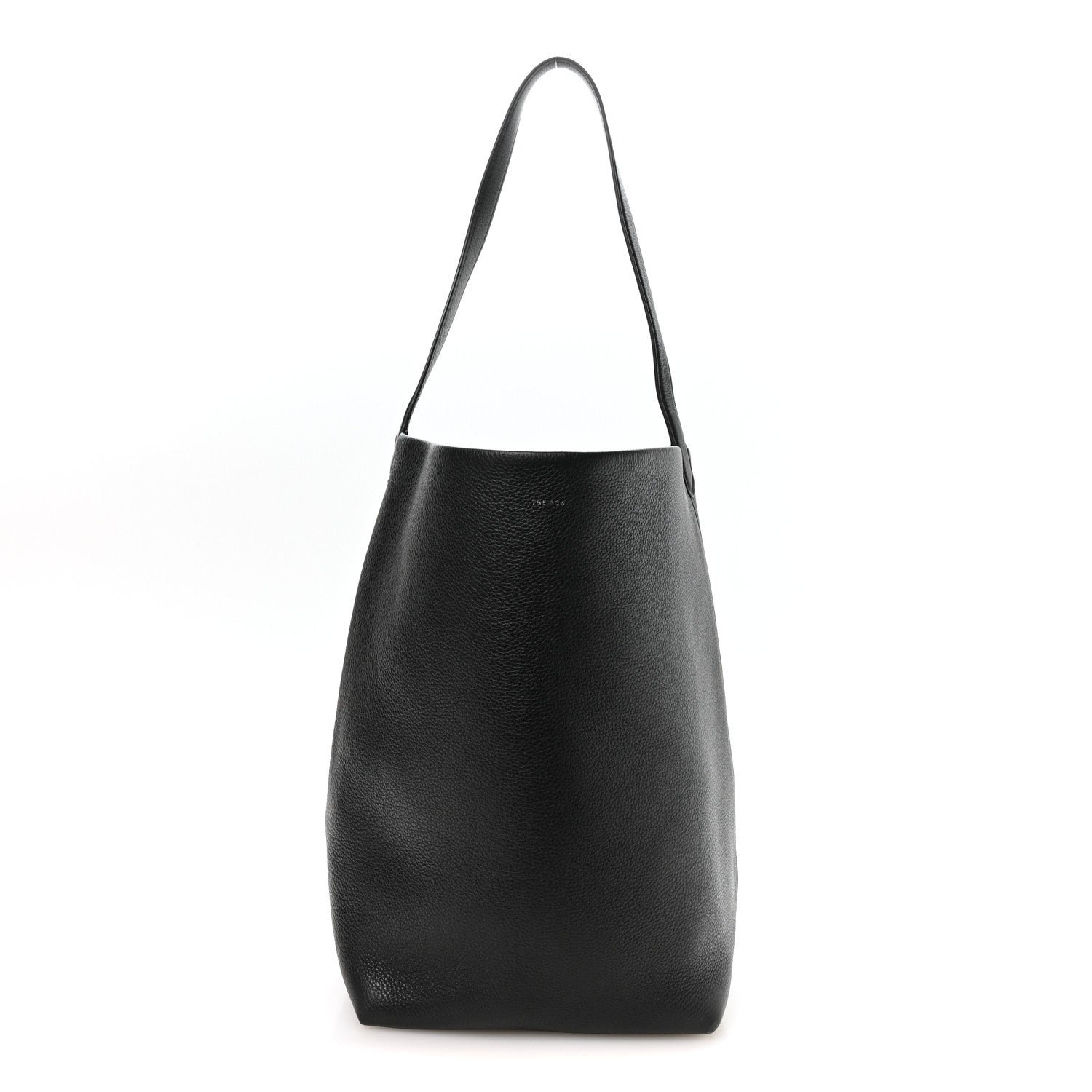 The Row Grained Calfskin Large N/S Park Tote Black