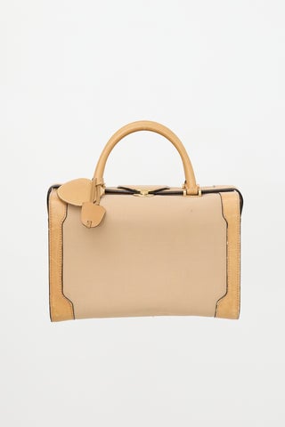 Vintage Canvas & Leather Train Bag