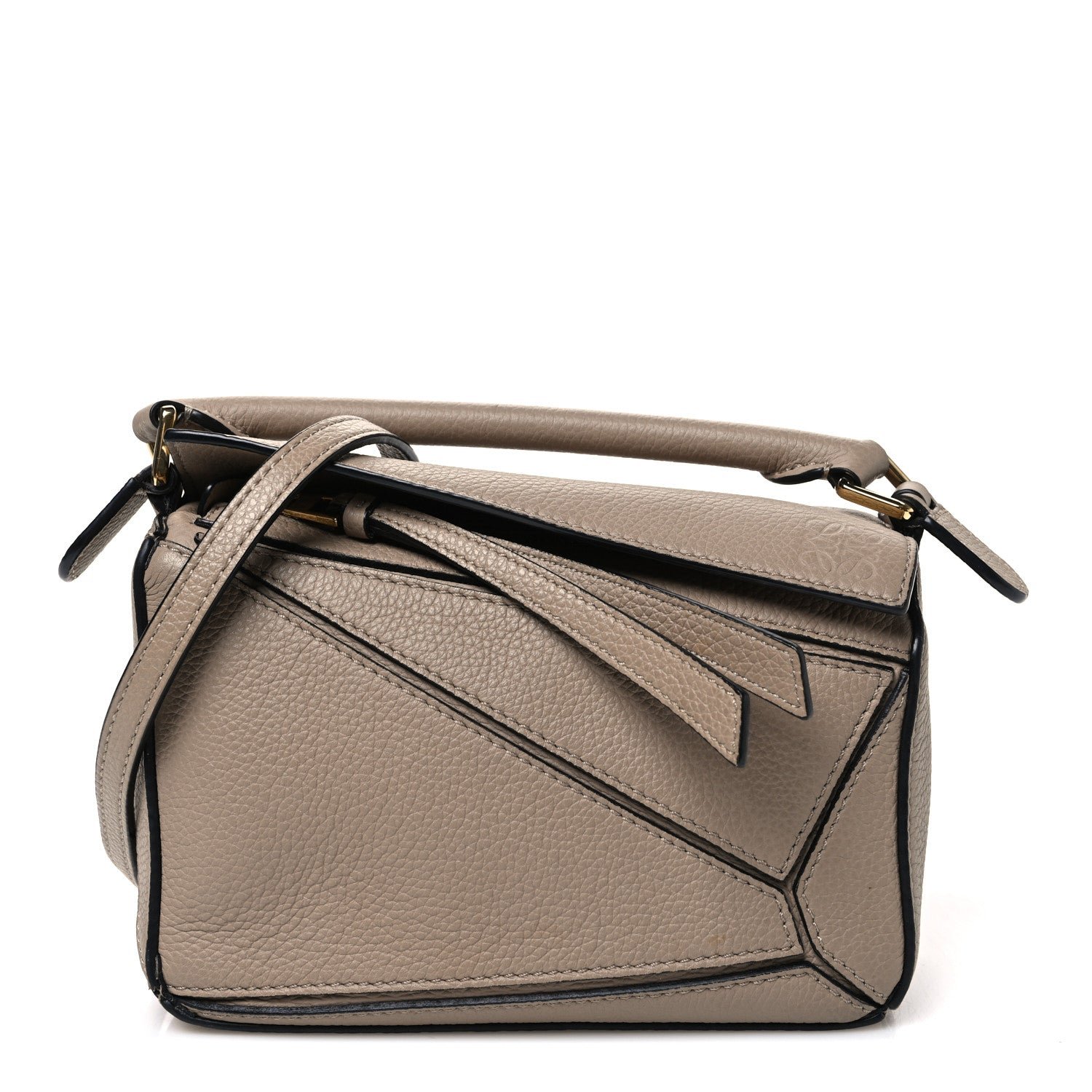 Loewe Calfskin Mini Puzzle Bag Sand