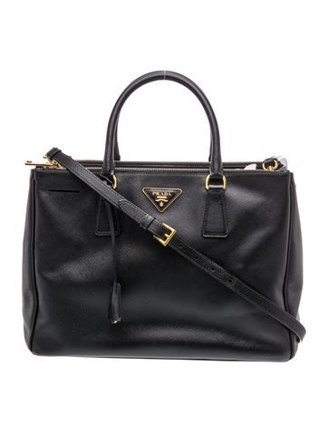 Saffiano Lux Leather Galleria Double Zip Medium