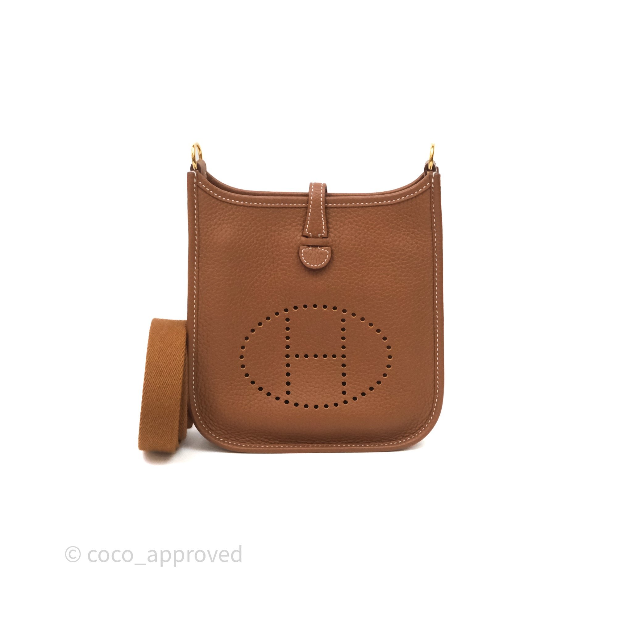 Hermès Mini Evelyne 16 Gold 37 Clemence Gold Hardware