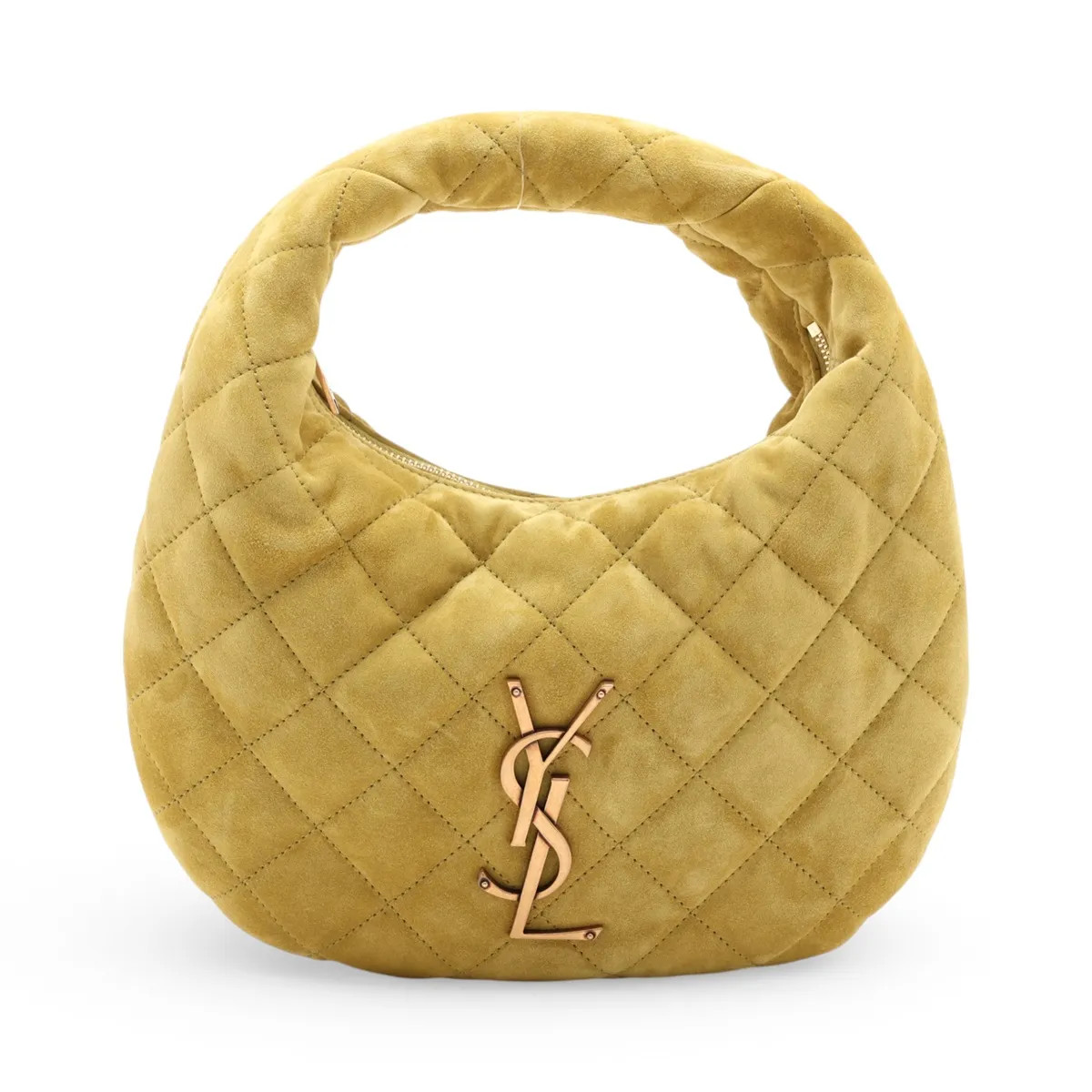 Saint Laurent Paris Icarino 851689 Suede Hand bag Green