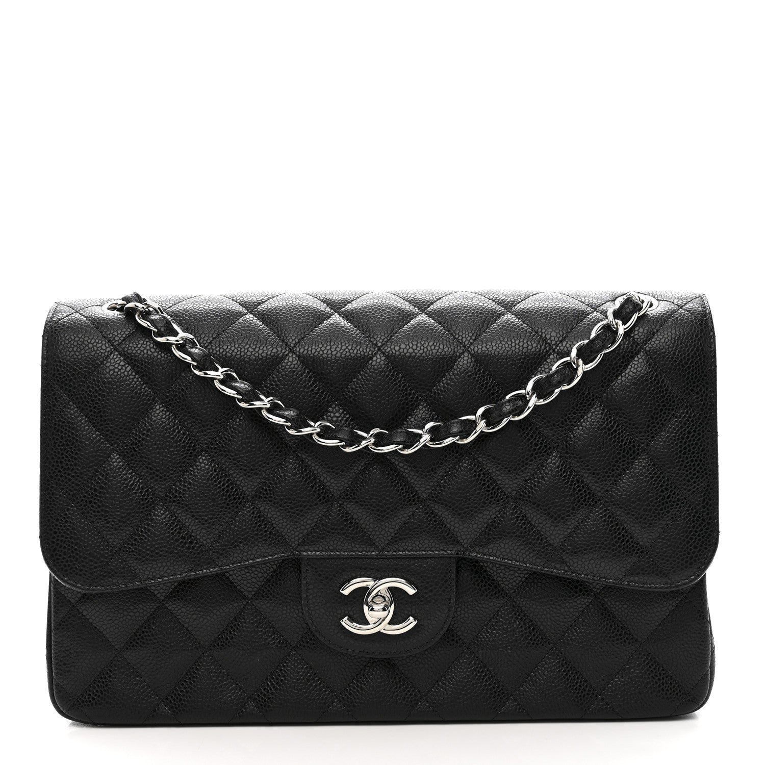 Chanel Caviar Quilted Jumbo Double Flap Black