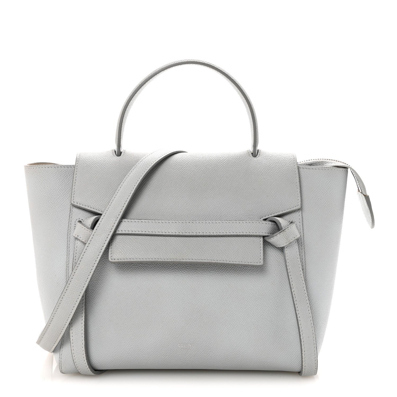 Celine Grained Calfskin Micro Belt Bag Cloud
