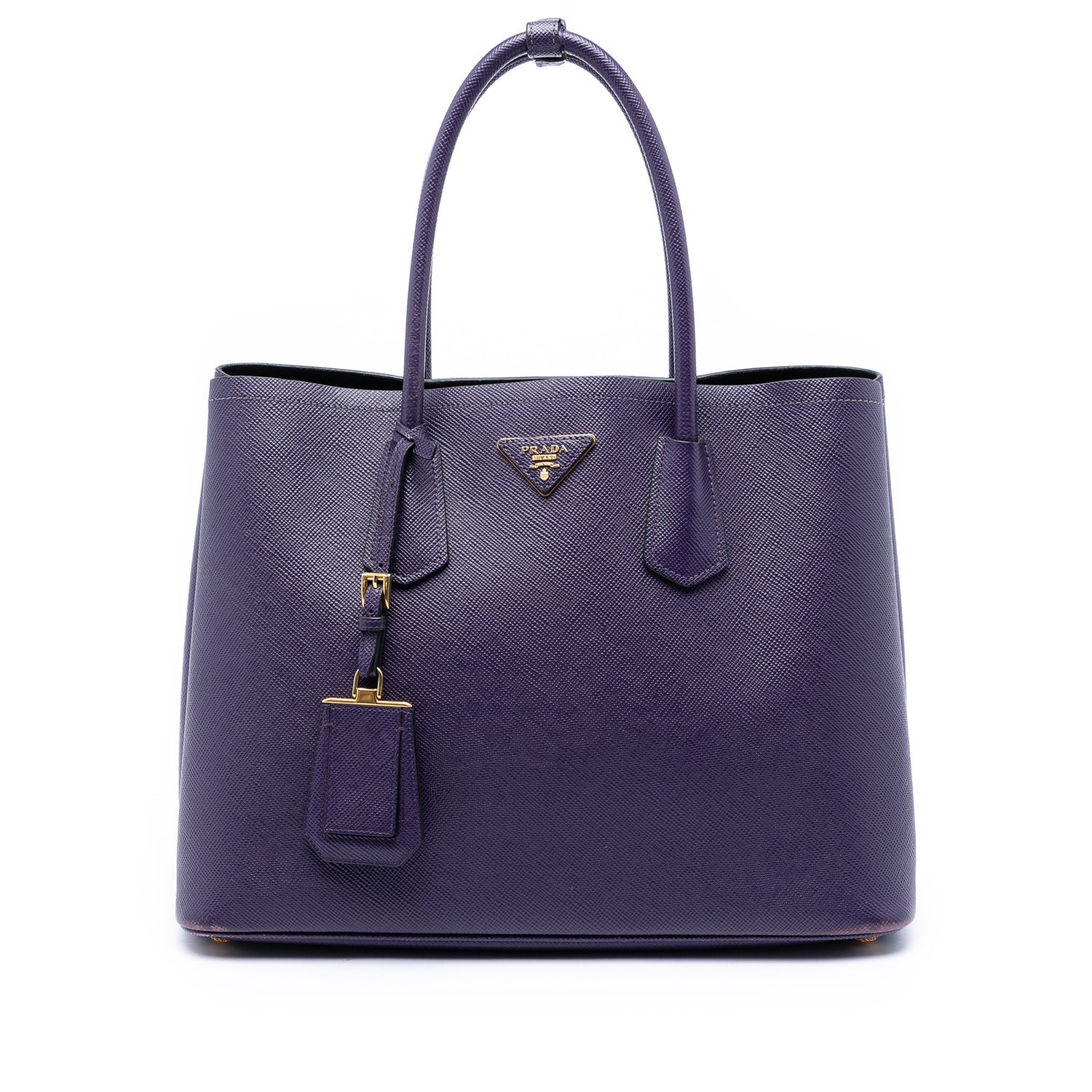 Leather Medium Saffiano Cuir Double Satchel