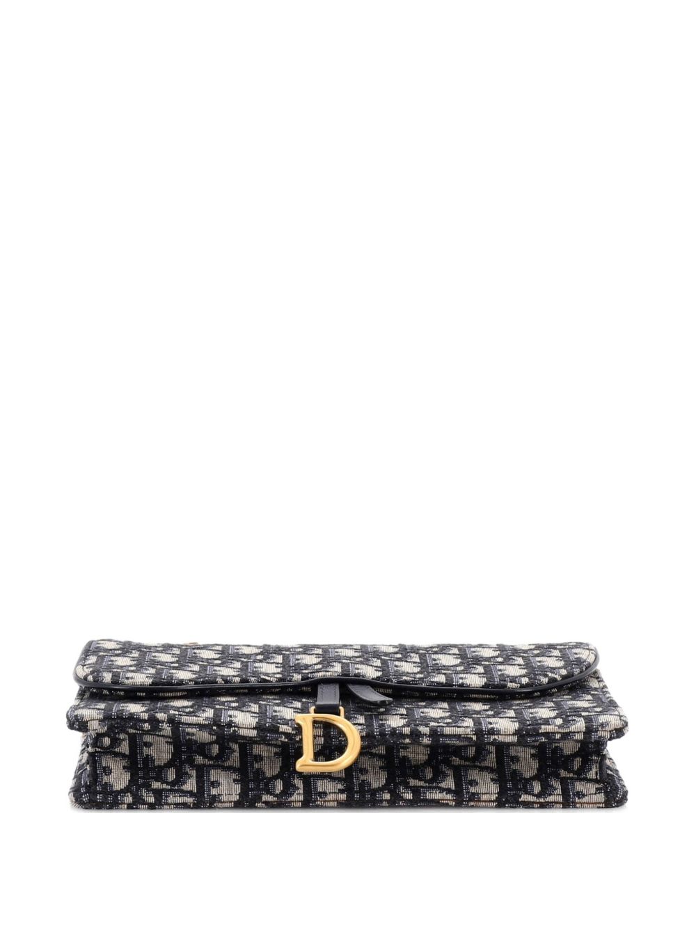 Saddle Chain Oblique Canvas clutch bag