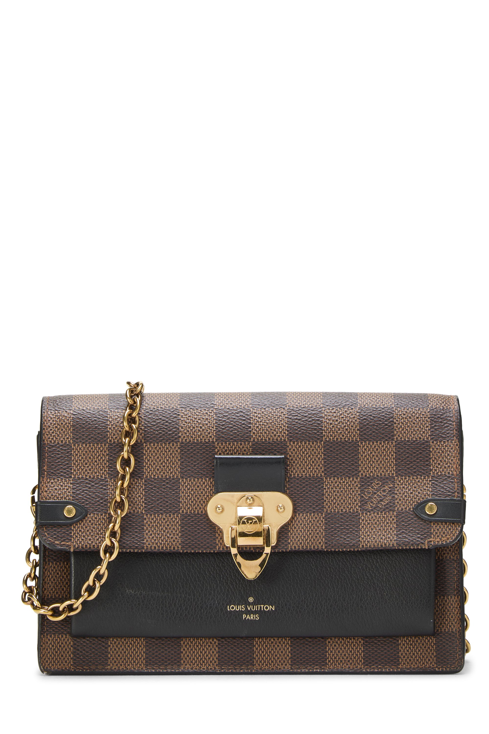 Black Damier Ebene Vavin Wallet On Chain (WOC)