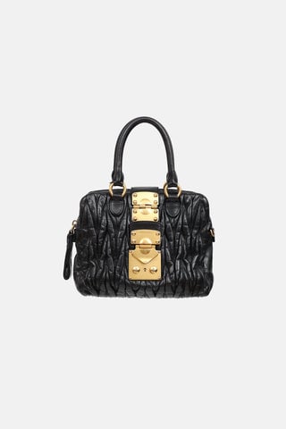 Matelasse Quilted Handle Bag