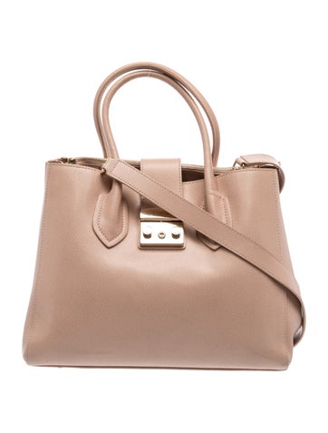 Leather Top Handle Bag
