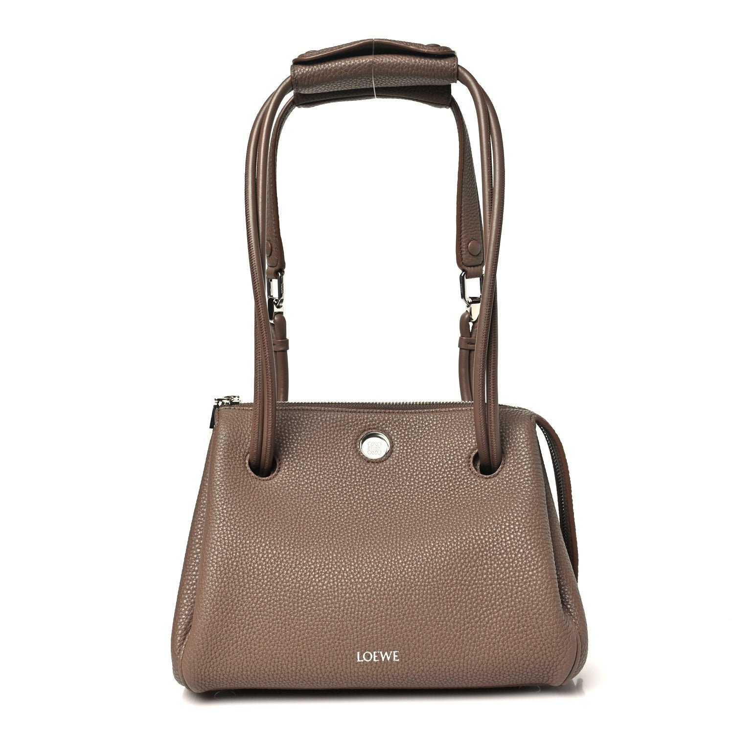 Loewe Loewe Grained Calfskin Small Madrid Bag  Taupe