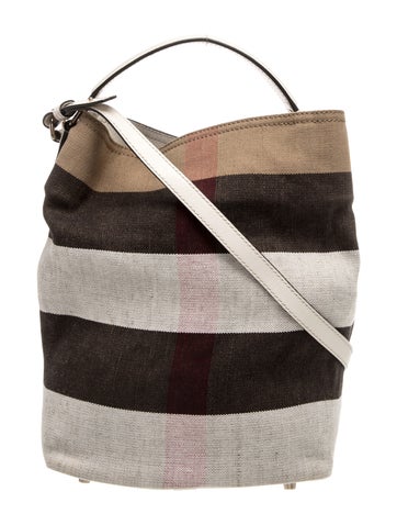 Mega Check Bucket Bag