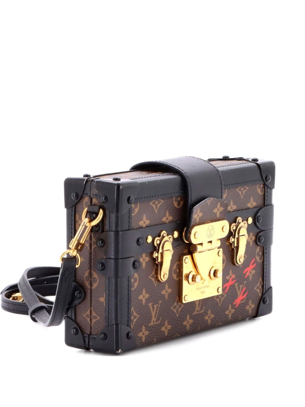 Petite Malle Handbag Monogram Canvas clutch bag