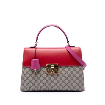 GG Supreme Padlock Top Handle Bag