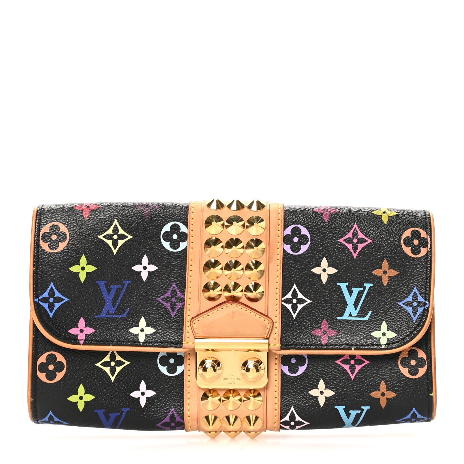 Louis Vuitton Monogram Multicolor Courtney Clutch Black