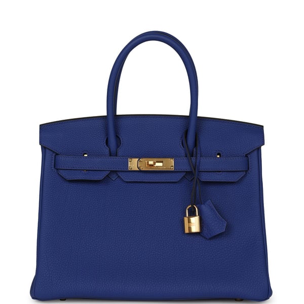 Hermes Hermes Birkin 30 Bleu Electric Togo Gold Hardware