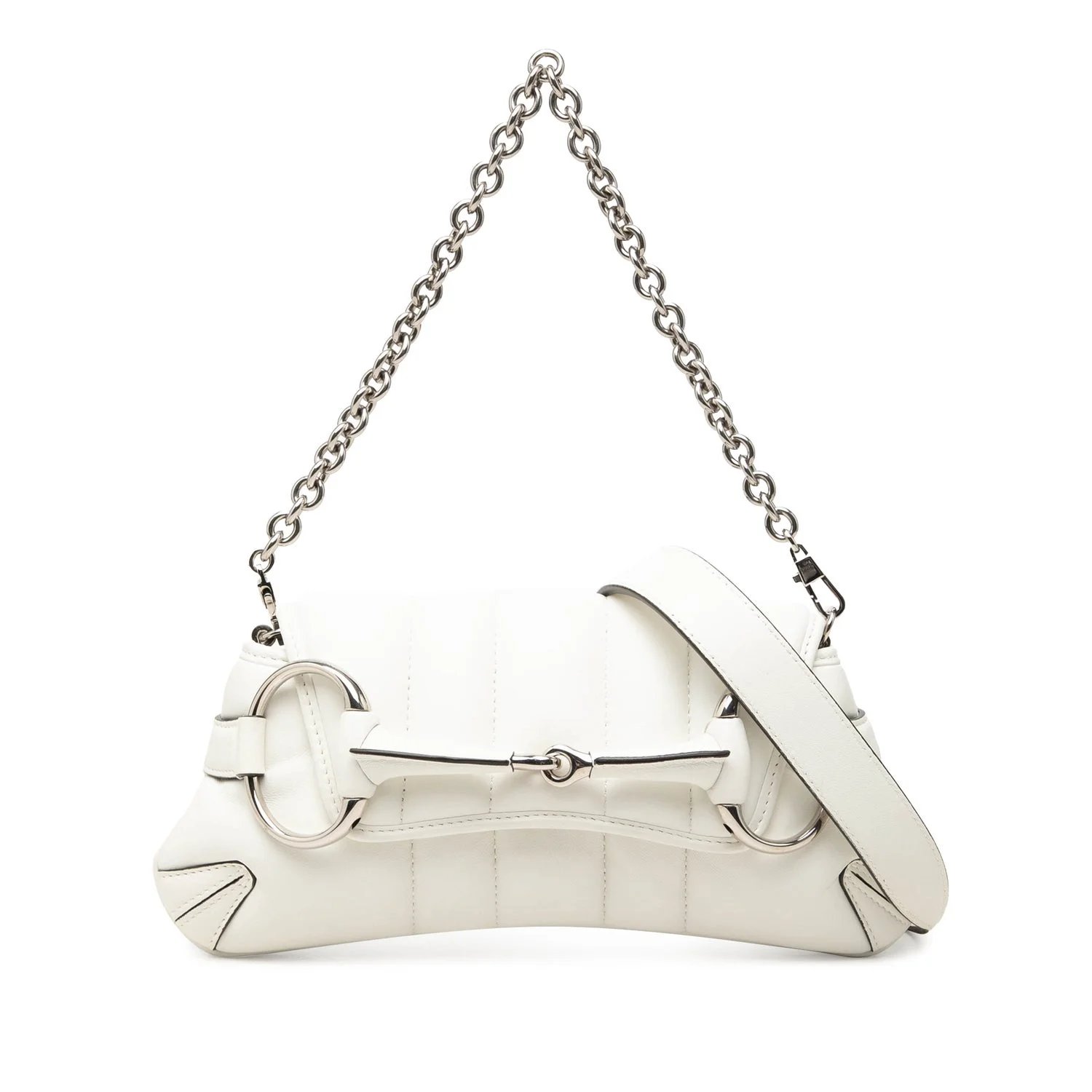 Small Quilted Calfskin Horsebit Chain Satchel