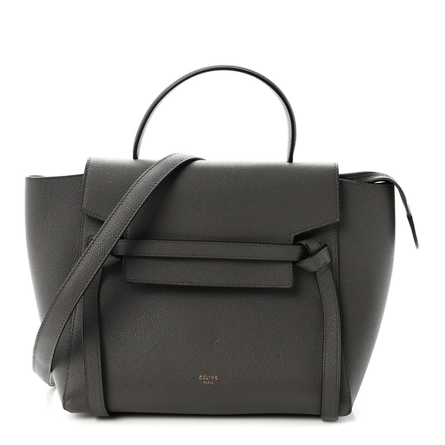 Celine Grained Calfskin Micro Belt Bag Grey