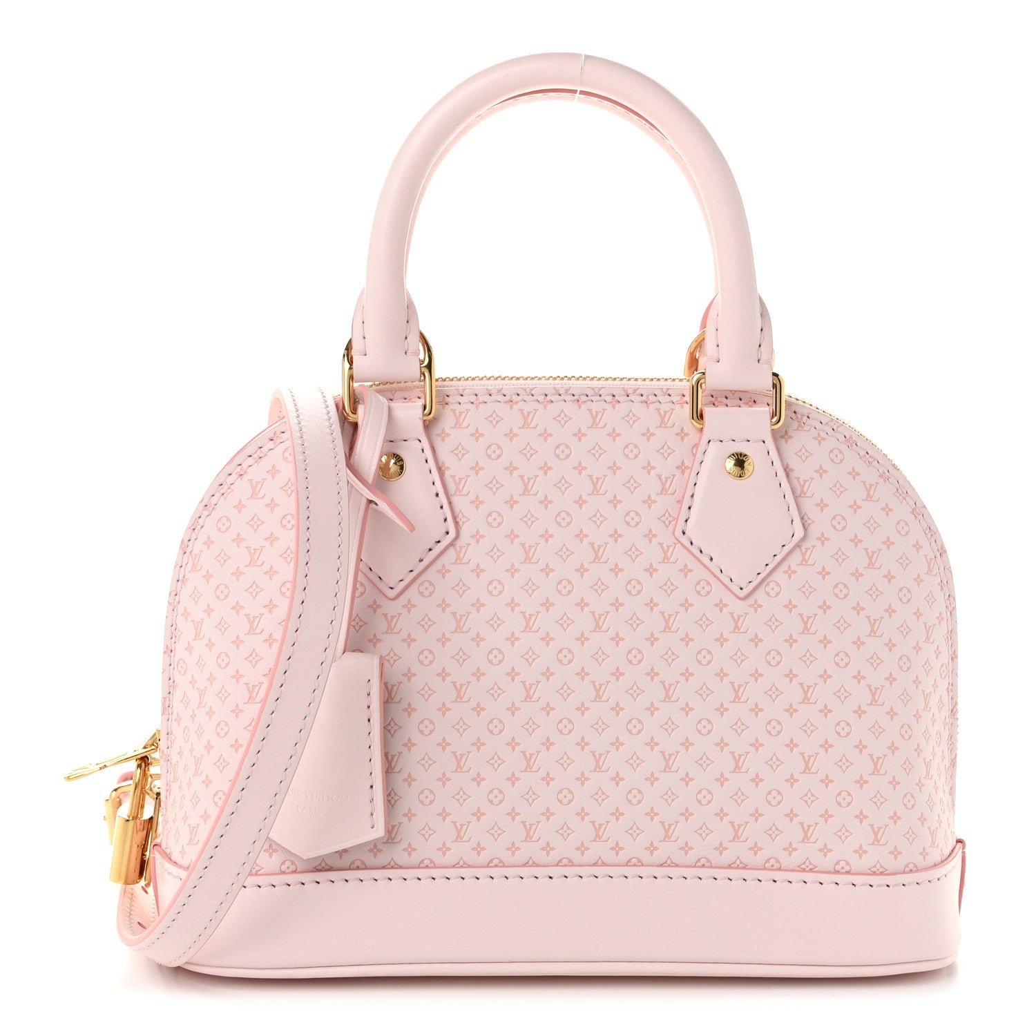 Louis Vuitton Calfskin Minigram Alma BB Light Bliss