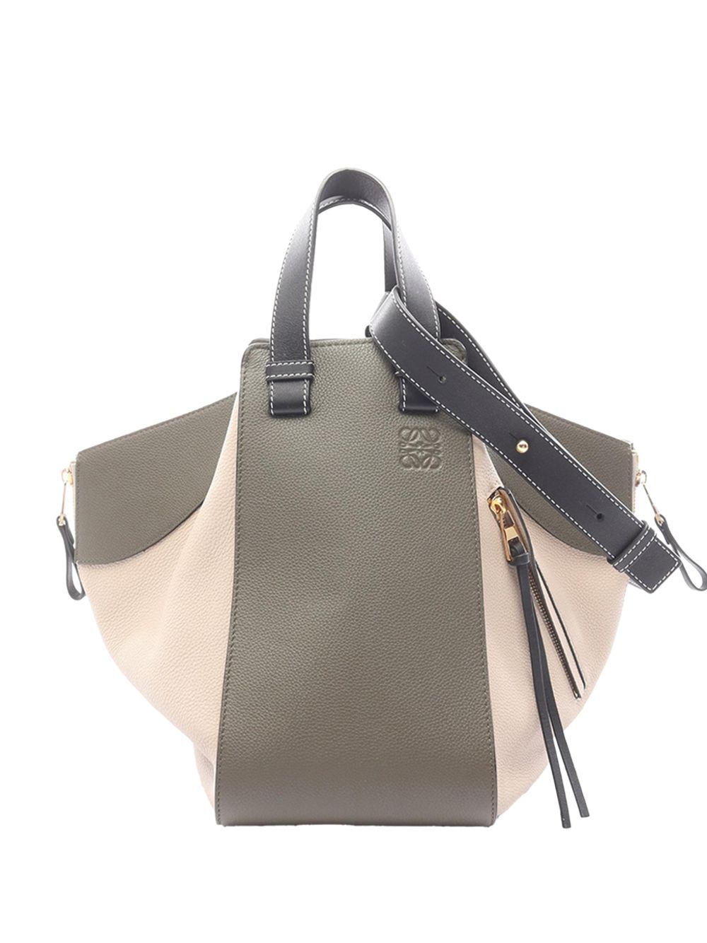 2010-2026 Tricolor Soft Grained Calfskin Hammock Bag satchel