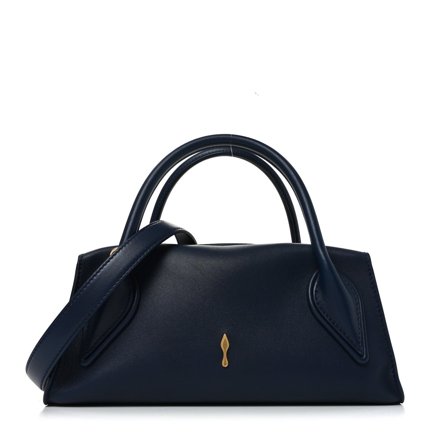 Christian Louboutin Calfskin Cordia Venus Handbag Marine