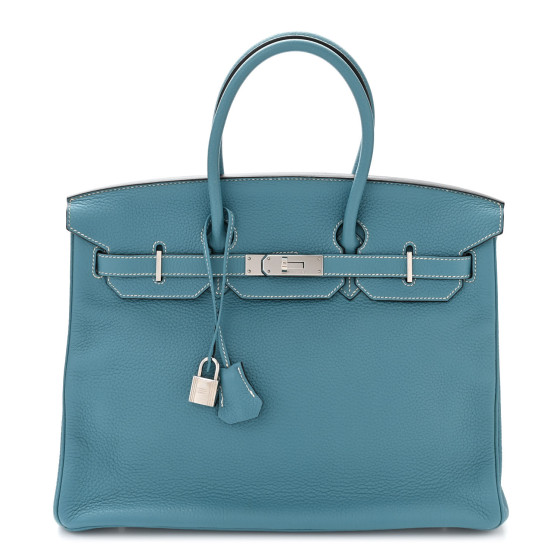 Hermes Togo Birkin 35 Blue Jean