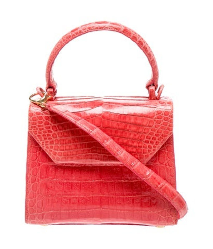 Nancy Gonzalez Gonzalez Crocodile Watermelon Handle Bag
