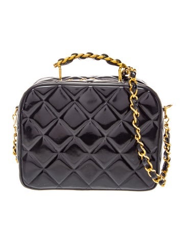 Patent Quilted Vanity Case