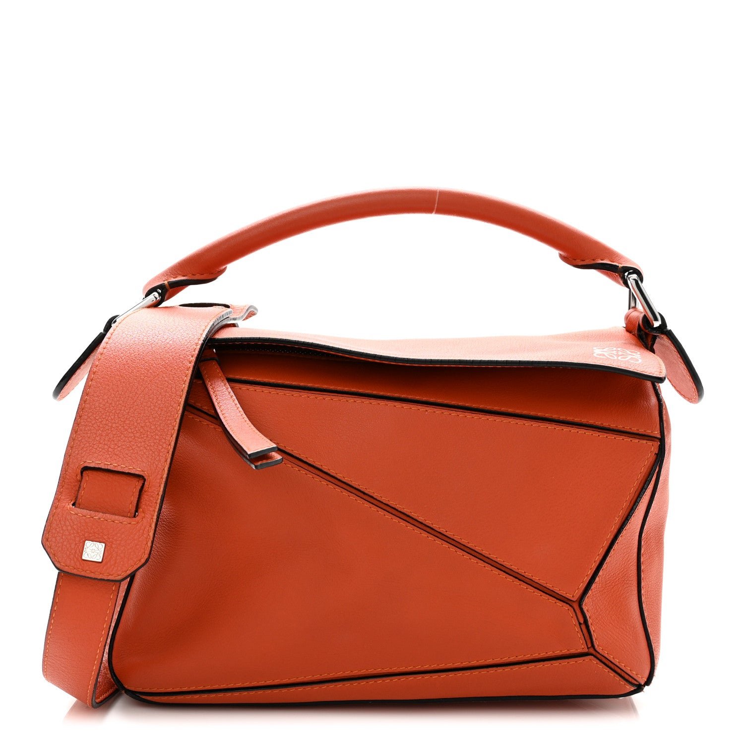 Loewe Calfskin Small Puzzle Bag Orange