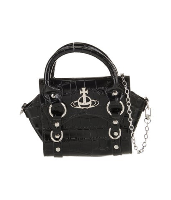 Vivienne Westwood Westwood Embossed Leather Top Handle Bag