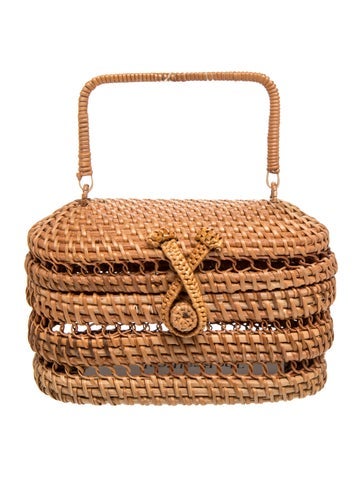 Cult Gaia Straw Top Handle Bag