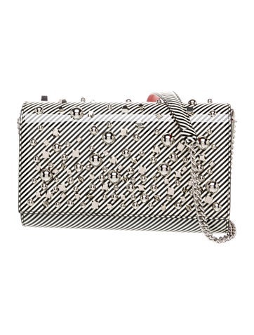 Christian Louboutin Patent Leather Spikes Paloma Clutch