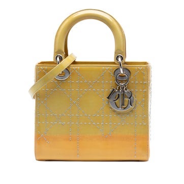 Patent Leather Medium Ombre Patent Cannage Lady Dior