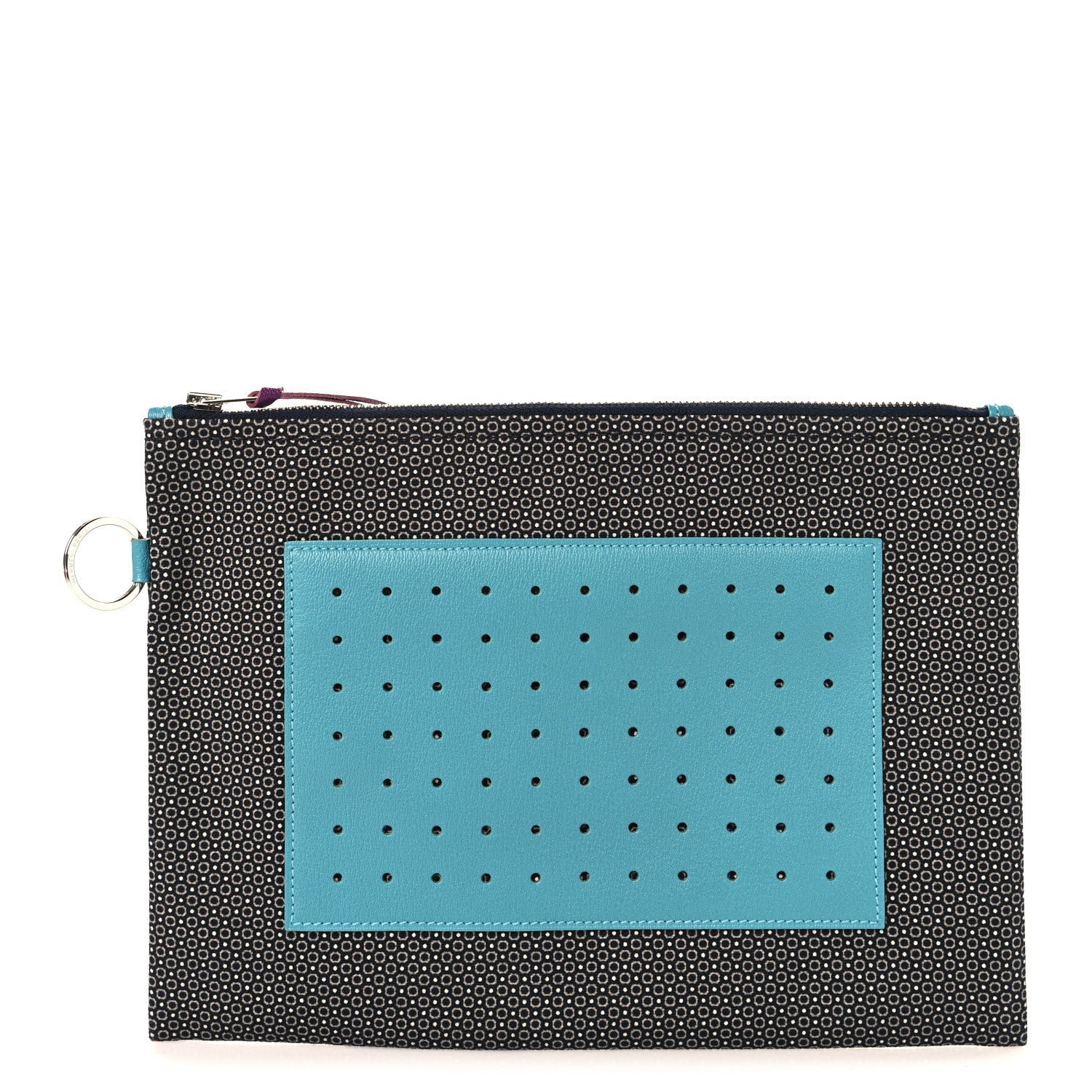 Hermes Cotton Goatskin Navette Petit H Pouch PM