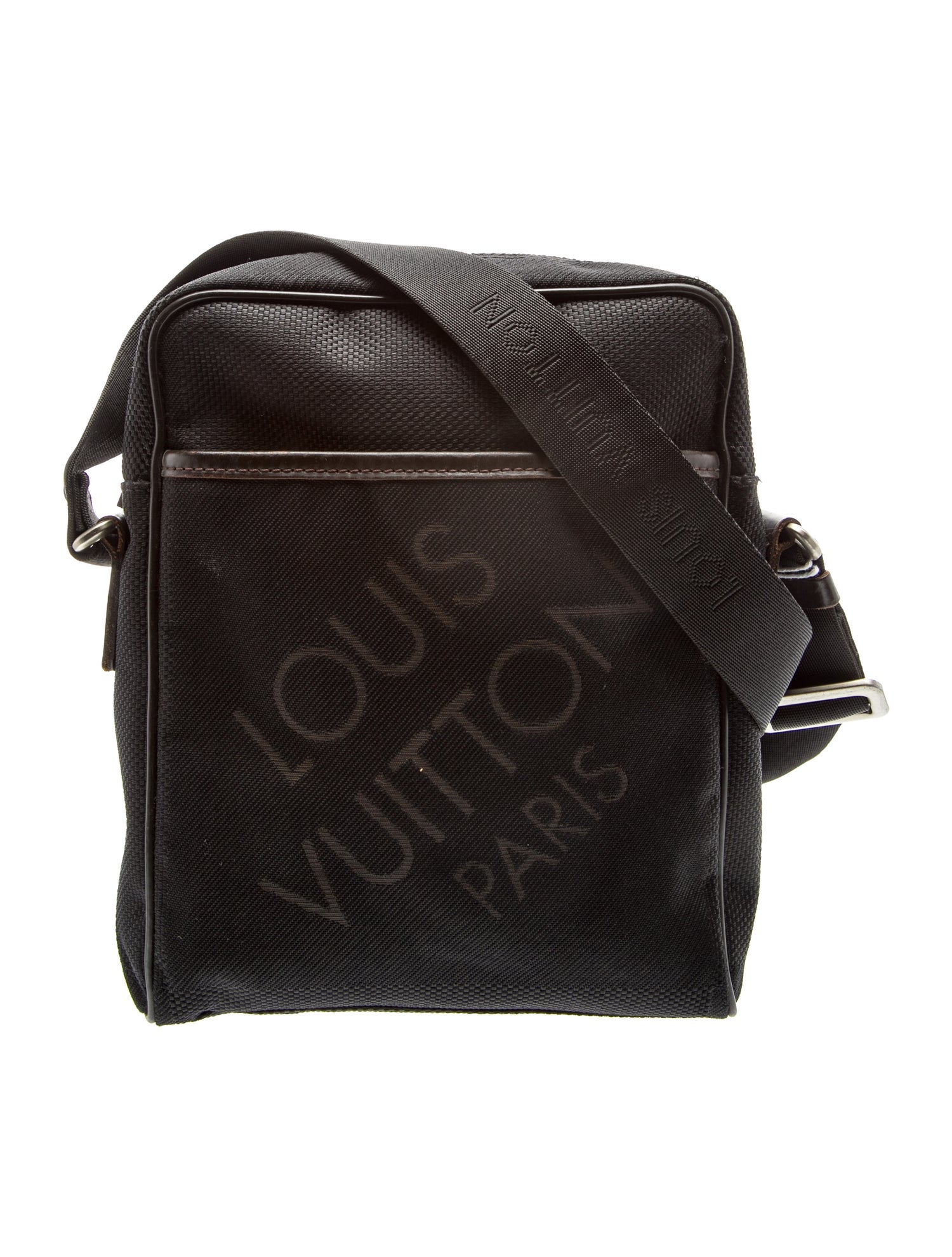 Mat Black Damier Geant Citadin Messenger Bag