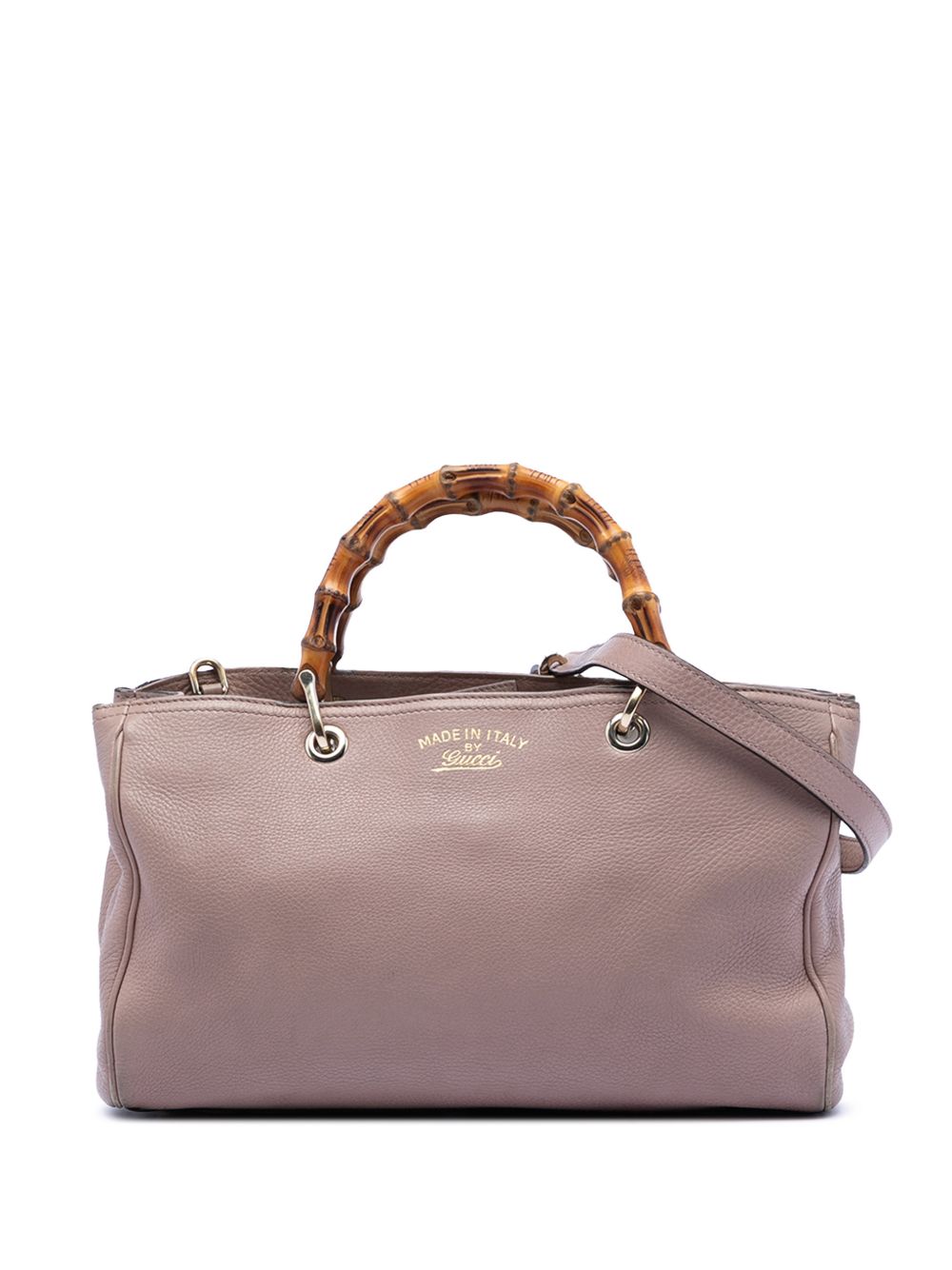2016-2026 Medium Calfskin Bamboo Shopper satchel