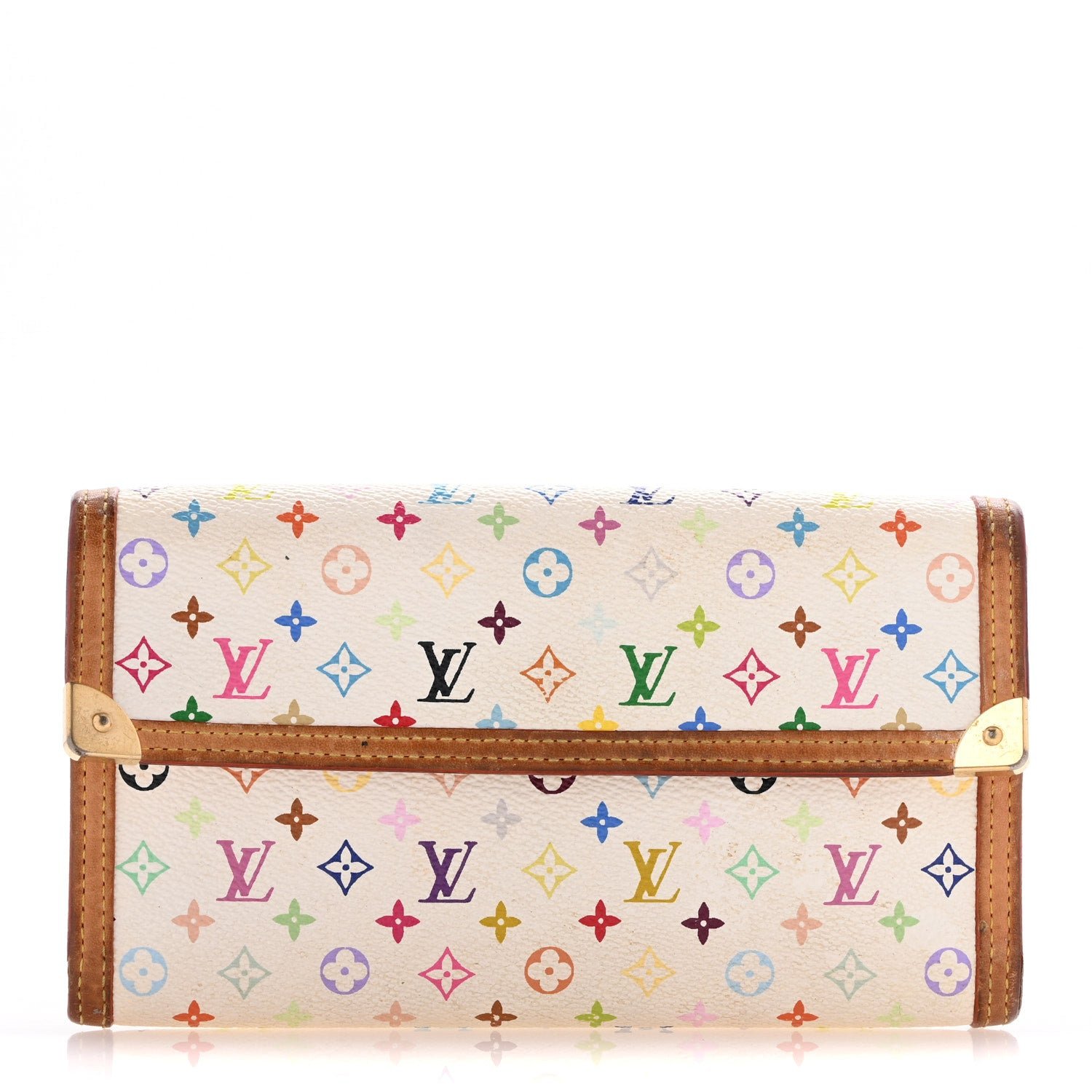 Louis Vuitton Monogram Multicolor Porte Tresor International Wallet White