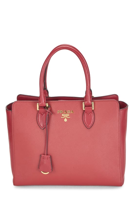 Red Saffiano Convertible Handbag