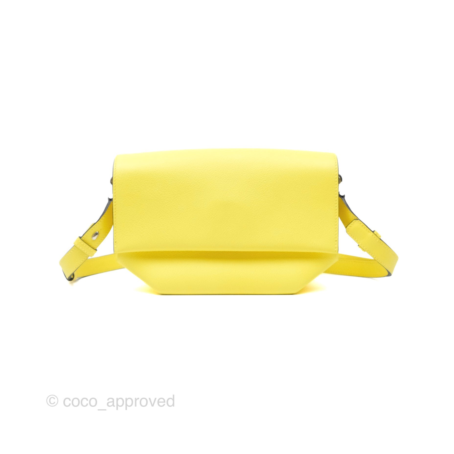 Hermes Hermes Opli Bag Lime Yellow Novillo