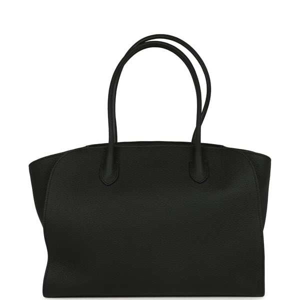 The Row The Row Marlo 14 Tote Bag Black Calfskin Silver Hardware
