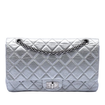 Calf Leather Quilted Metallic Aged Calfskin Reissue 2.55 Double Flap