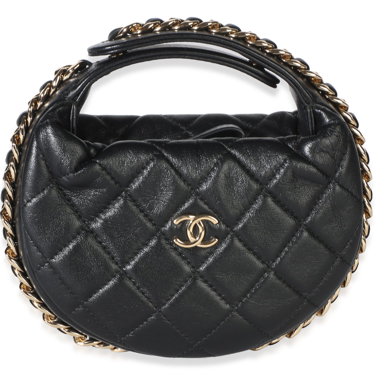 Leather Chain Around Pouch Hobo Mini