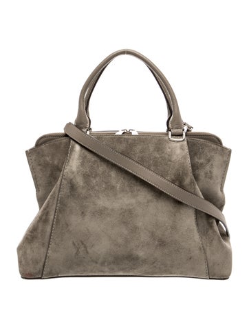 Suede Top Handle Bag