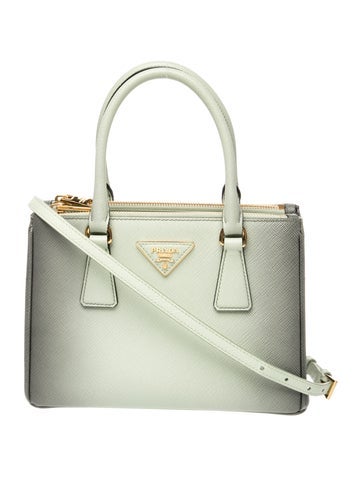 Saffiano Lux Leather Galleria Double Zip Small