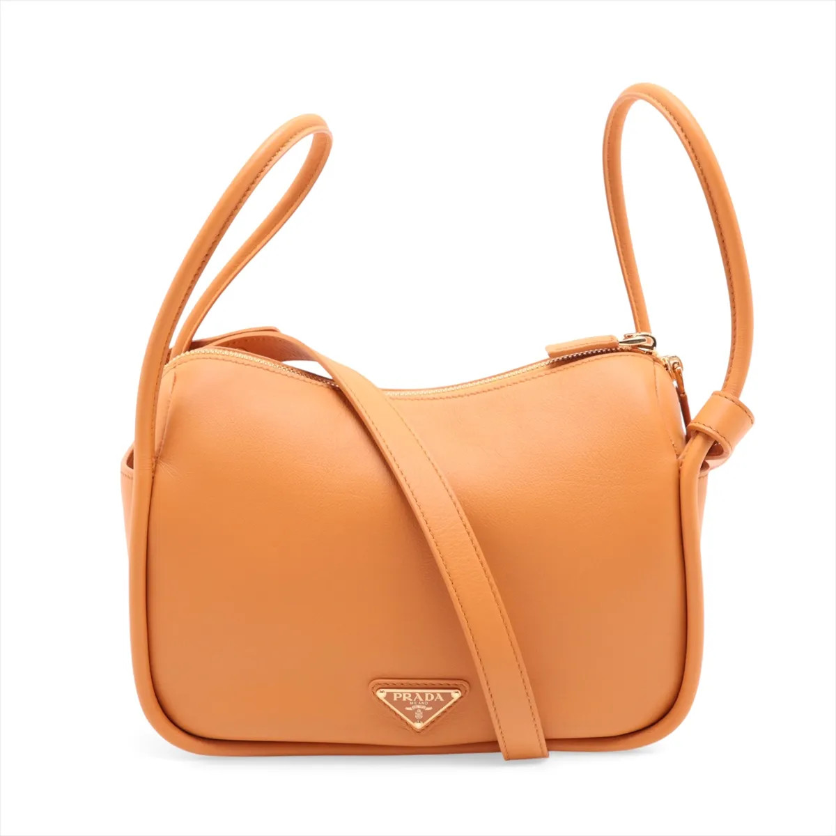 Prada darlings Leather 2 Way Handbag Orange