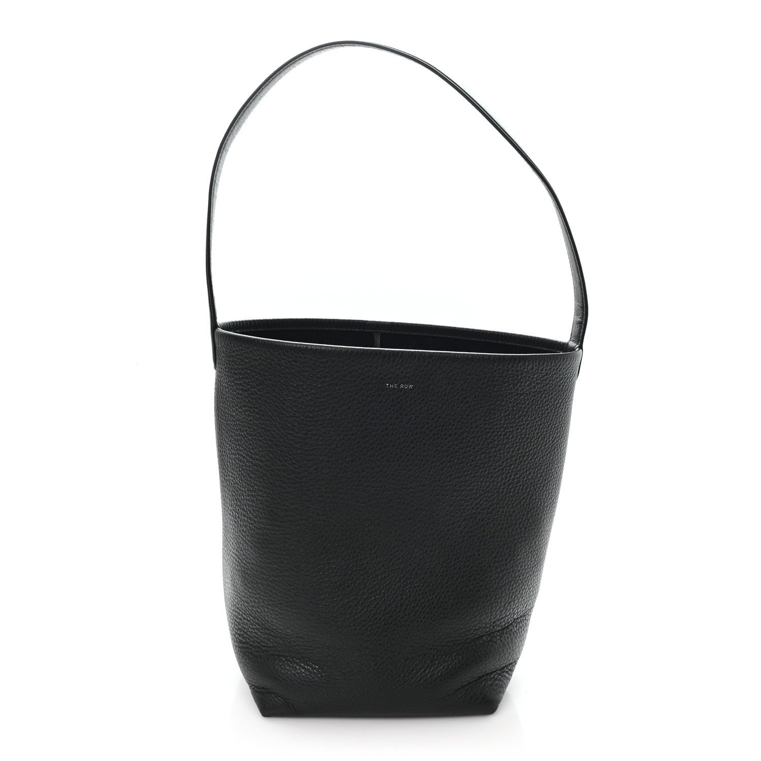 The Row Grained Calfskin Medium N/S Park Tote Black