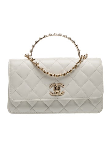 2024 Pearl Top Handle Clutch w/ Chain