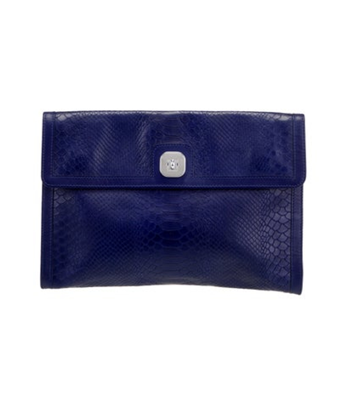 Longchamp Embossed Leather Clutch