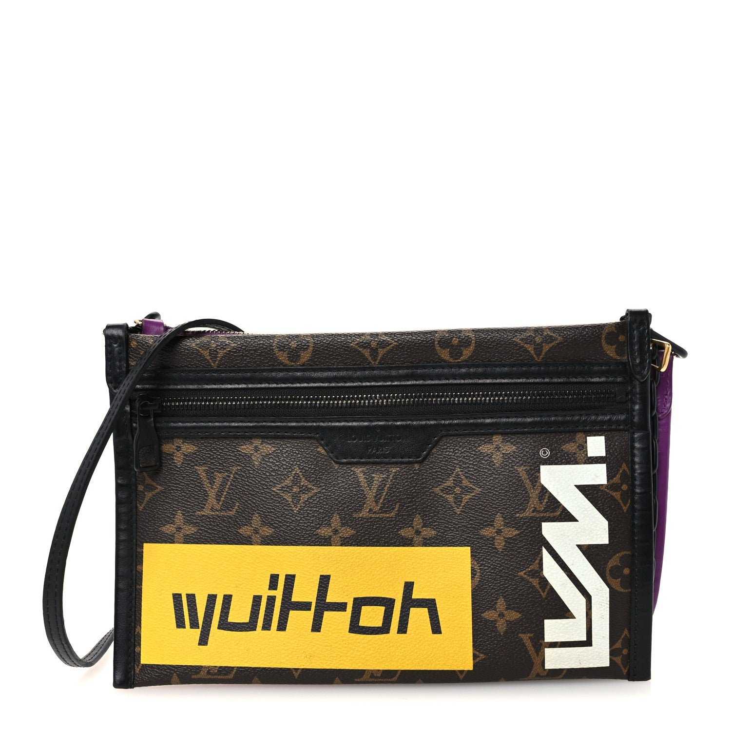 Louis Vuitton Monogram Double Flat Messenger Marron