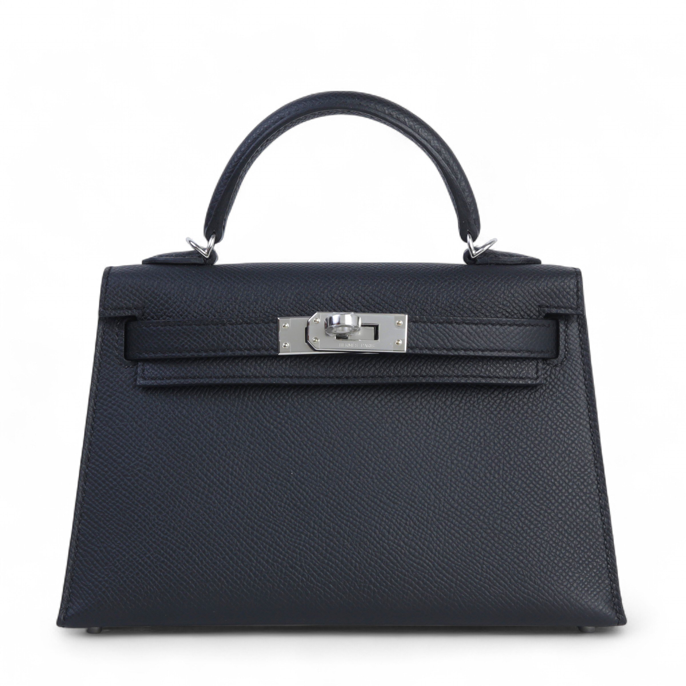 Hermes Brand New ( Rank N ) HERMÈS Mini Kelly II Noir (89) Epsom Palladium hardware K (2025)